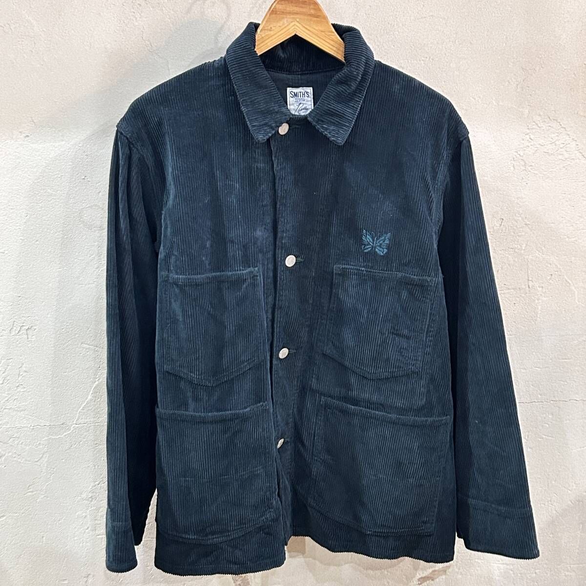 N39 Needles × SMITHS ニードルス スミス COVERALL カバーオール ダブルネーム グリーン メンズSサイズ コーデュロイ