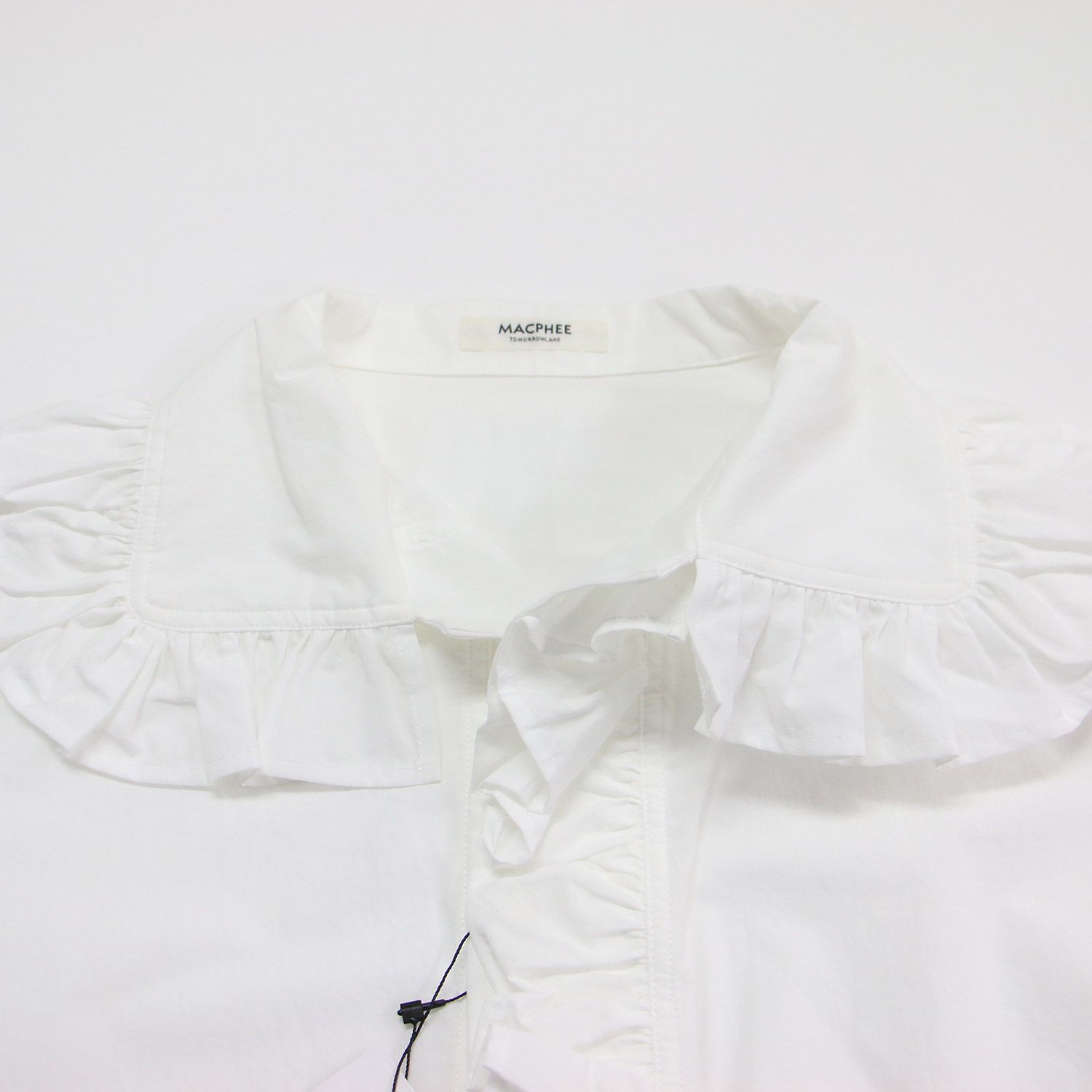 新品】MACPHEE マカフィー シャツ ホワイト 白 サイズ:36(9号) | 25春 