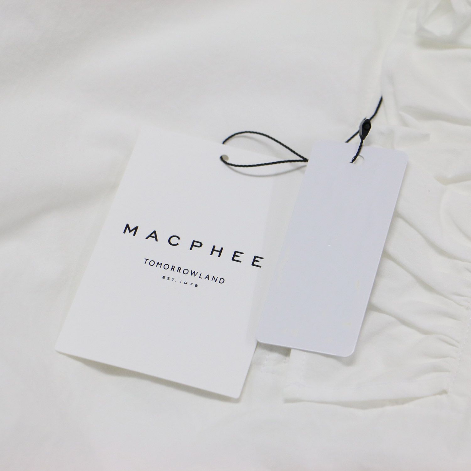新品】MACPHEE マカフィー シャツ ホワイト 白 サイズ:36(9号) | 25春 