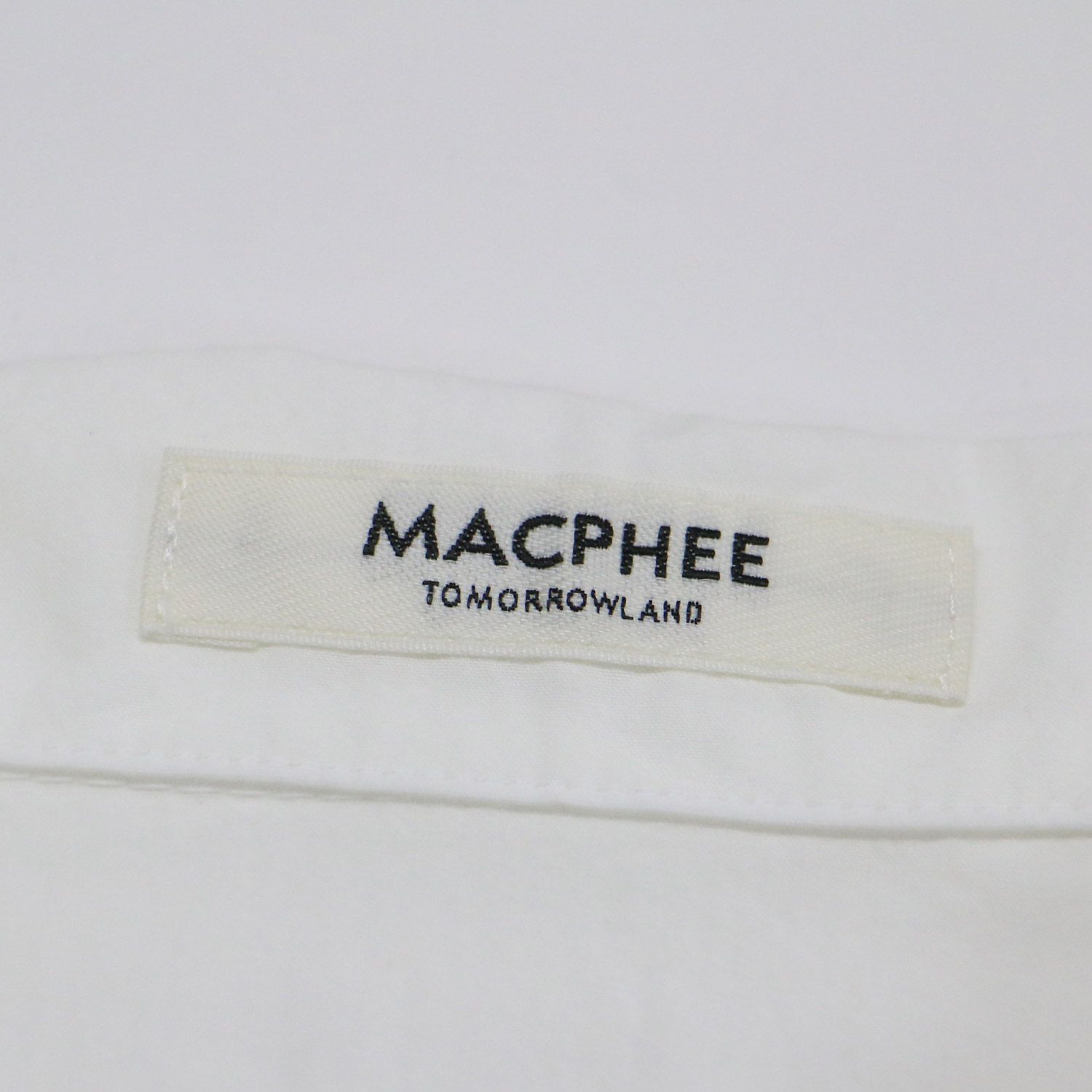新品】MACPHEE マカフィー シャツ ホワイト 白 サイズ:36(9号) | 25春 