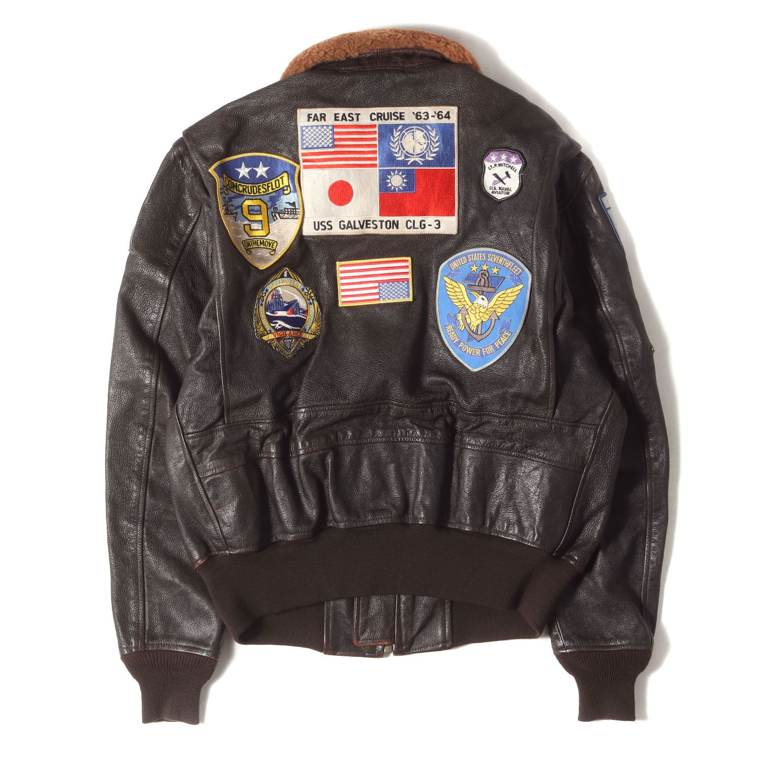 COCKPIT コックピット ジャケット ブラウン サイズ 44 XXL 人気 トップガンモデル G-1 ゴートスキンレザー フライト ジャケット アウター ブルゾン ミリタリー 上着 メンズ