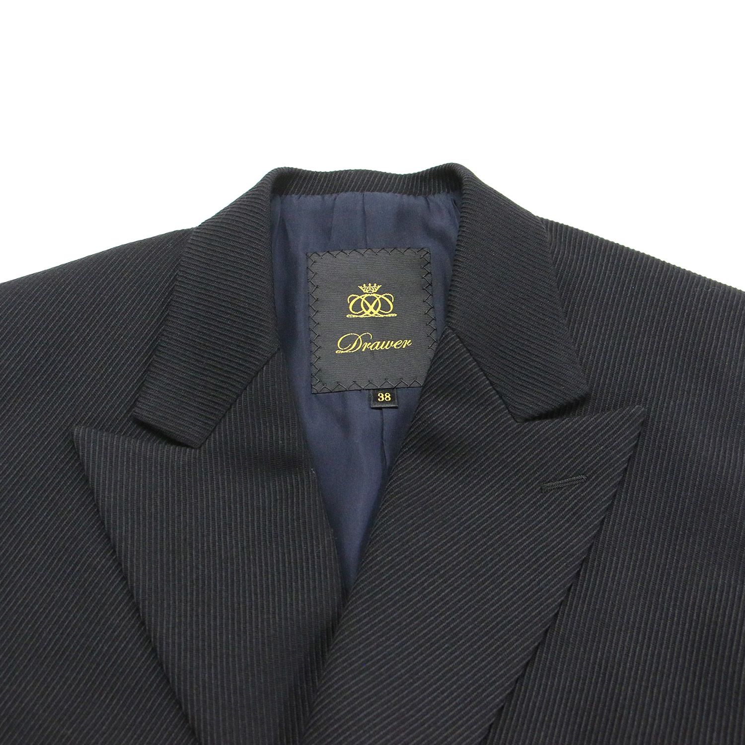 DRAWER ドゥロワー ベスト ネイビー 紺 サイズ:38(M) | 21秋冬 ウール