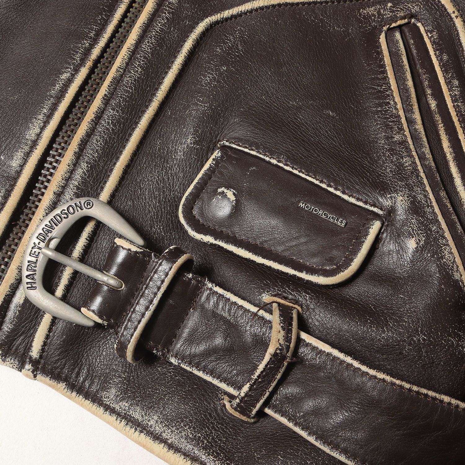 HARLEY-DAVIDSON ハーレーダビッドソン ジャケット ブラウン サイズ:M