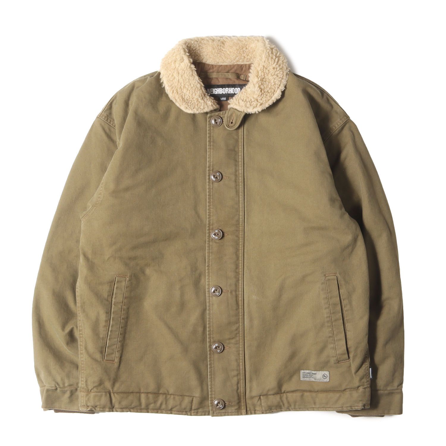 NEIGHBORHOOD ネイバーフッド ジャケット カーキ サイズ L 25AW N-1 ジャーマンコードクロス デッキジャケット N-1 DECK JACKET アウター 上着 ブルゾン メンズ