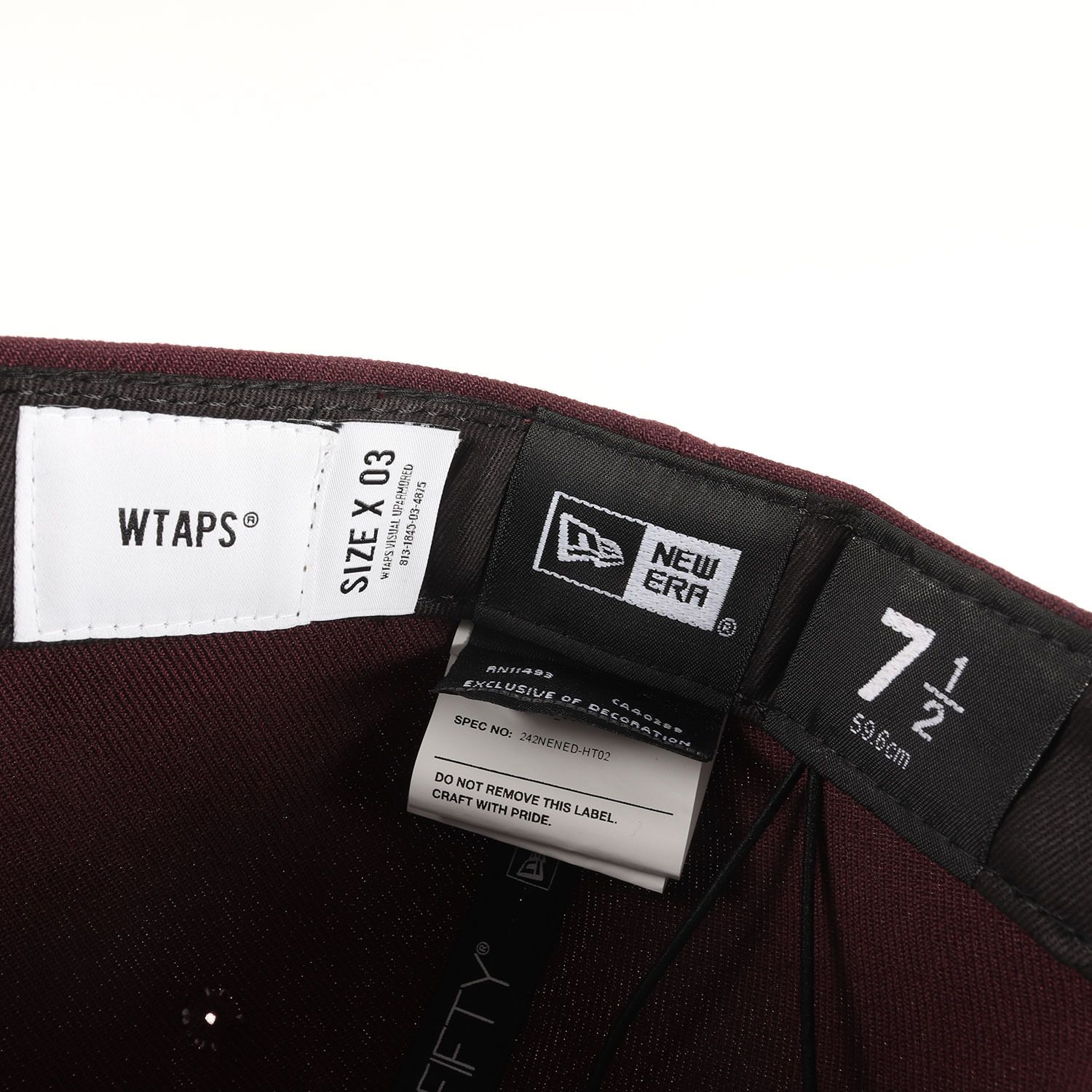 新品】WTAPS ダブルタップス キャップ バーガンディー サイズ:7 1/2