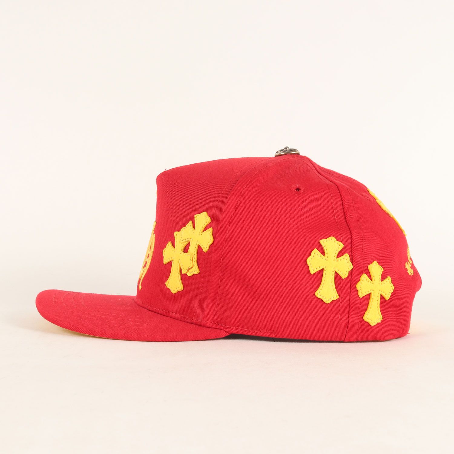 CHROME HEARTS クロムハーツ キャップ レッド サイズ ONE SIZE レザークロスパッチ CHロゴ ベースボールキャップ Cross Patch Baseball Cap ブランド 帽子 メンズ