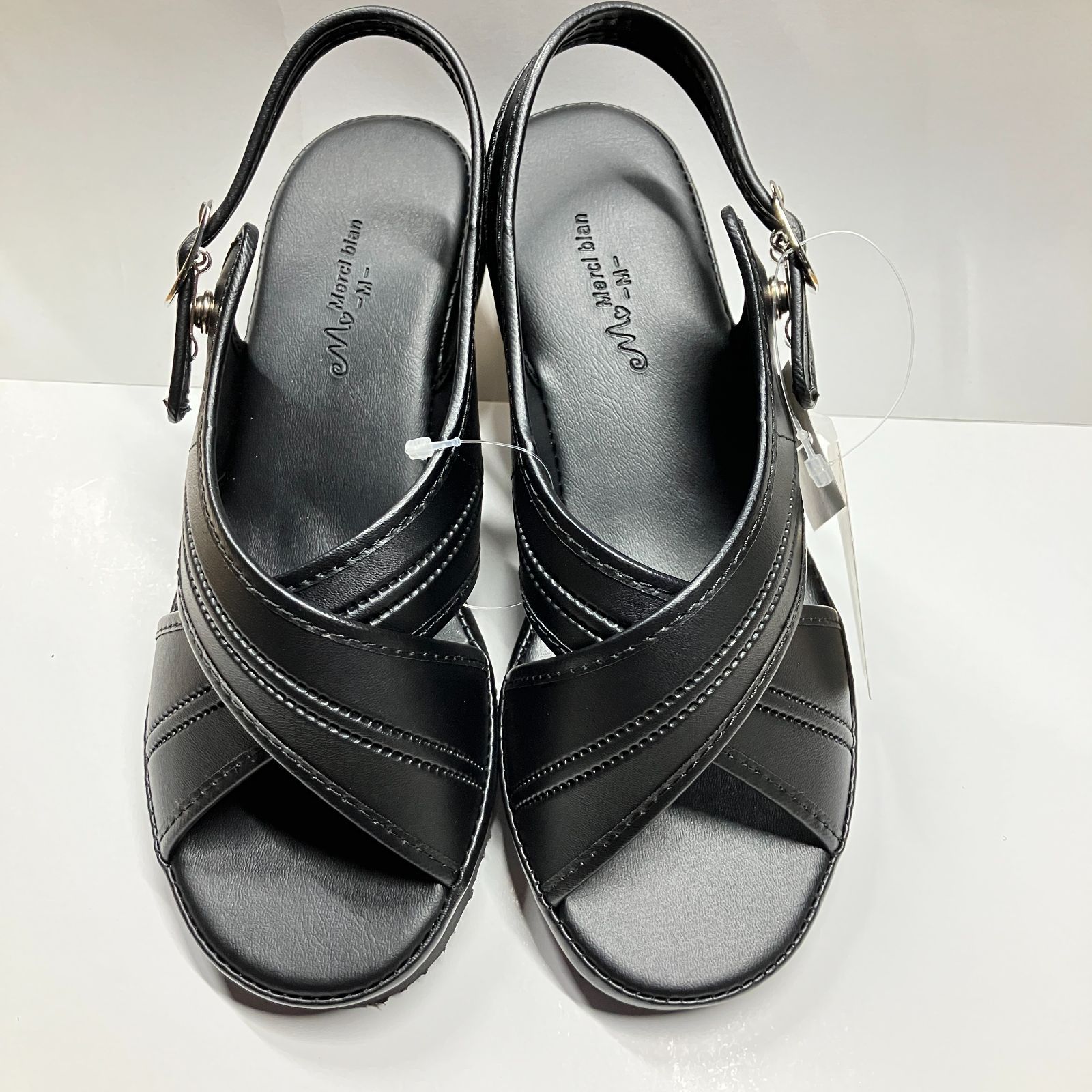 クロスストラップ サンダル ブラック サイズ展開 Mサイズ／Lサイズ