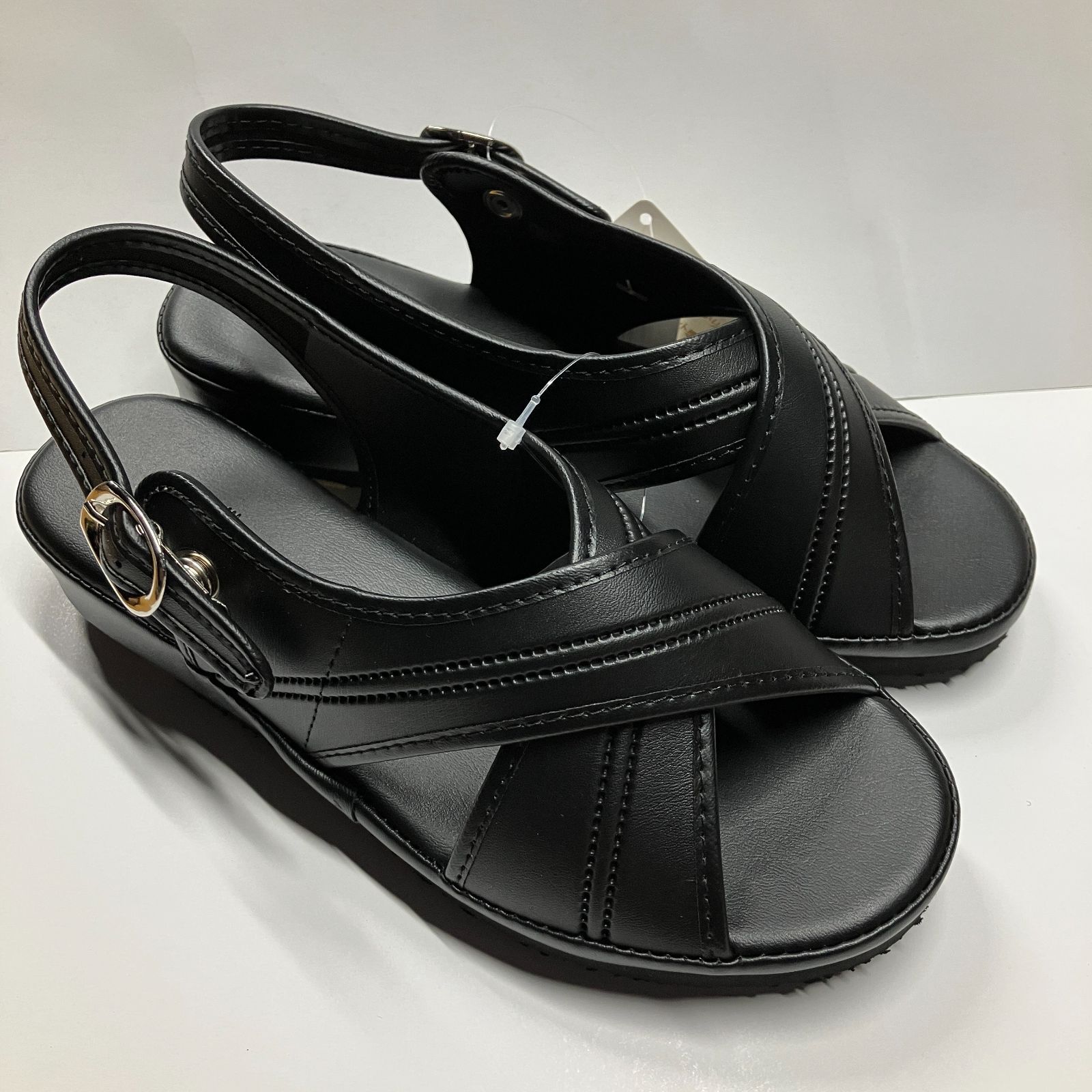 クロスストラップ サンダル ブラック サイズ展開 Mサイズ／Lサイズ