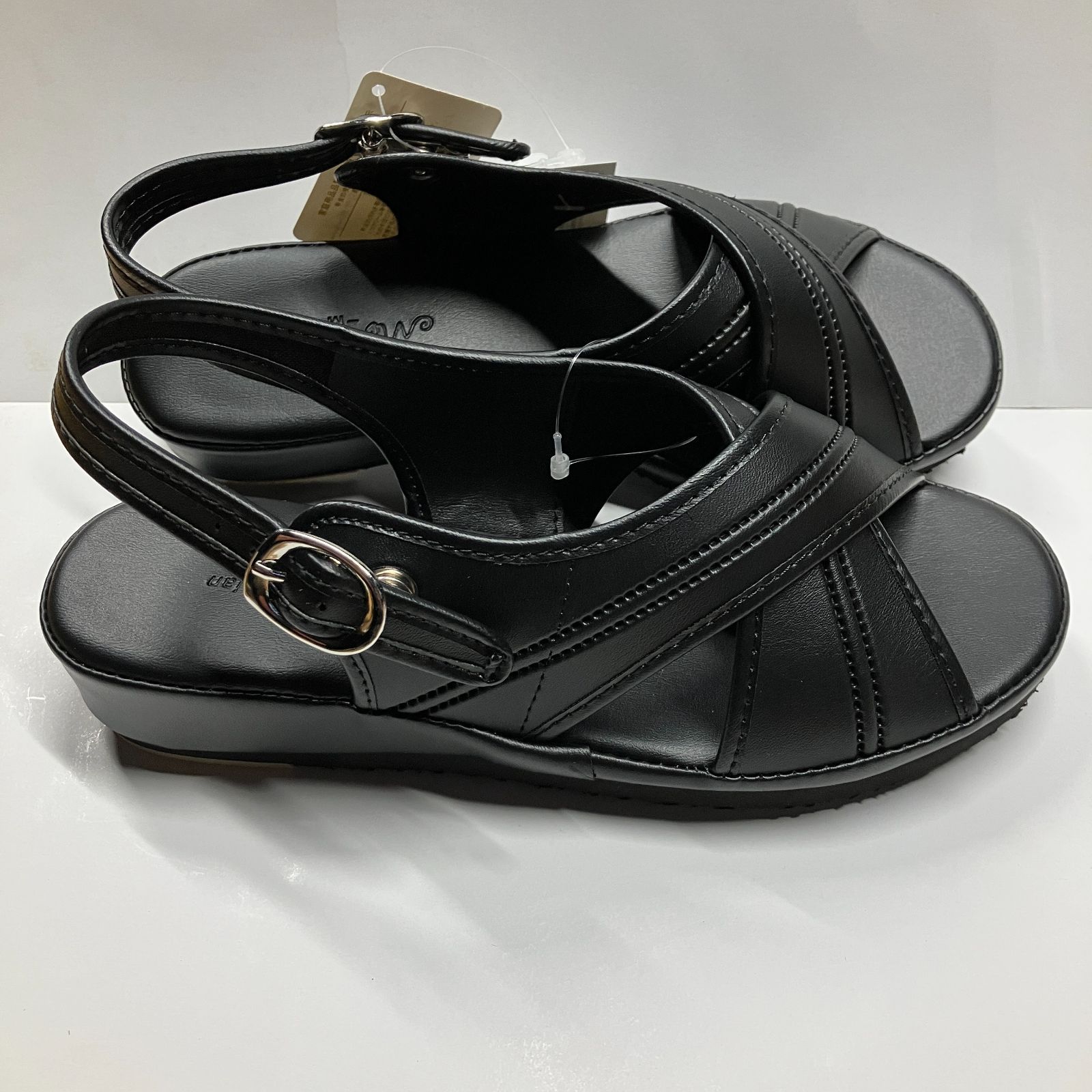 クロスストラップ サンダル ブラック サイズ展開 Mサイズ／Lサイズ