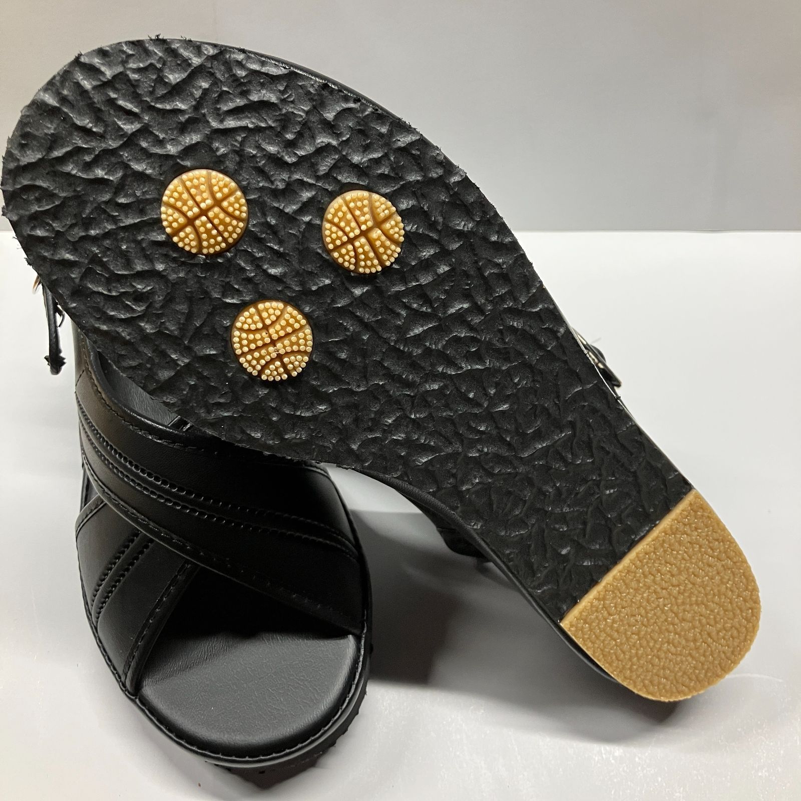 クロスストラップ サンダル ブラック サイズ展開 Mサイズ／Lサイズ