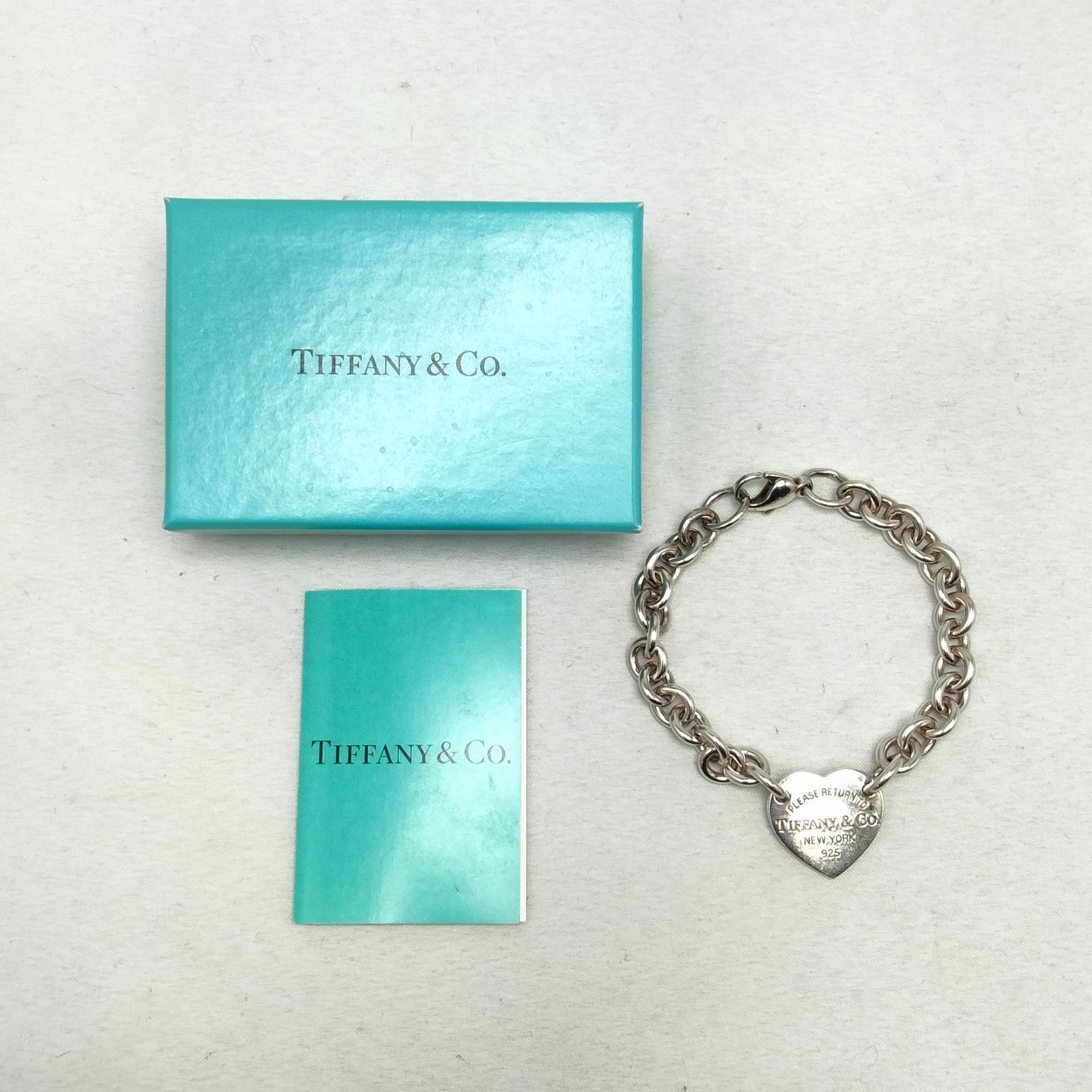 【TIFFANY&Co. 】ハートタグブレスレットシルバー 925 (刻印あり) TIFFANY&Co. ティファニー ハートタグ チェーン ブレスレット 腕輪