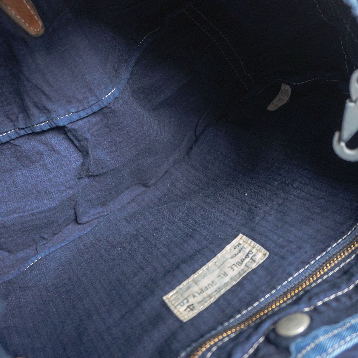 名作】RRL【本藍染め インディゴ パッチワーク メッセンジャー バッグ 