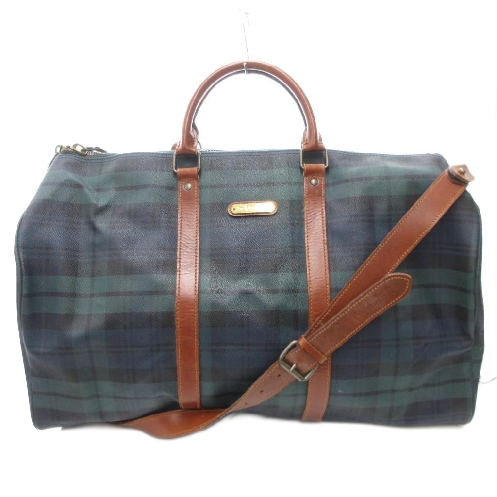 バーバリー ボストンバッグ ノバチェック ホースロゴ PVC Burberry