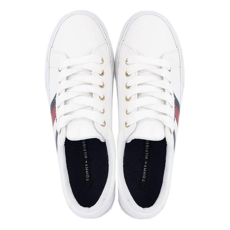 トミーヒルフィガー スニーカー   LIGHTZ SHOES  ライトズ ローカット トミー 靴 レザー シューズ ロウカット ホワイト トリコロール レディース [LIGHTZ] TOMMY HILFIGER トミーヒルフィガー レザースニーカー ローカット
