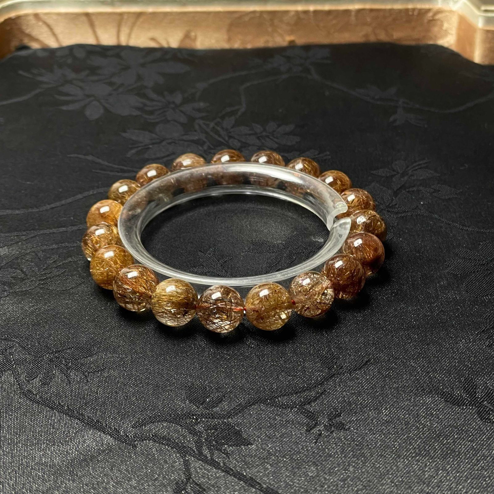 天然美品☆【銅髪ルチルクォーツ】☆ ブレスレット パワーストーン 