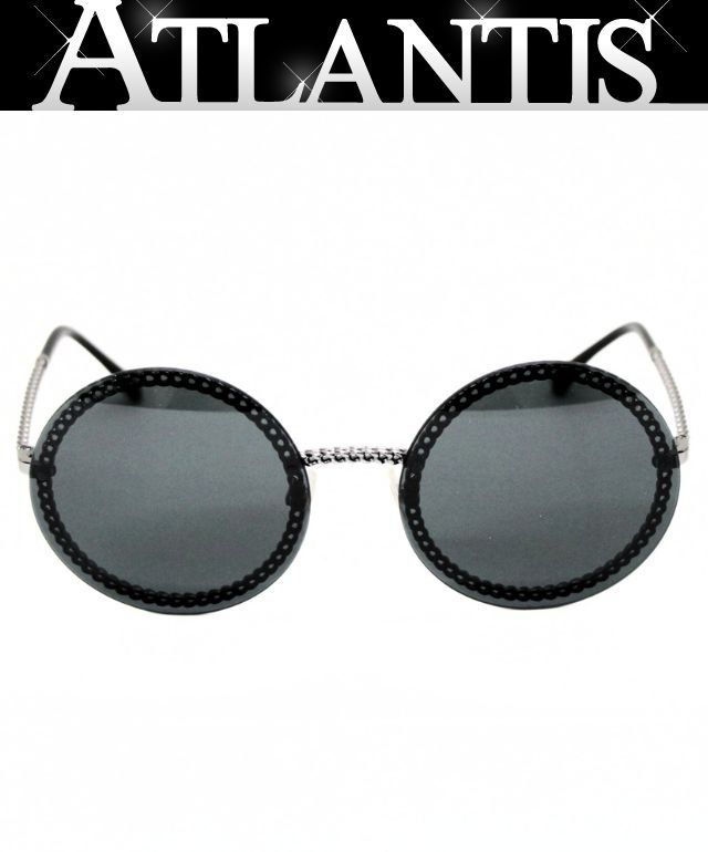 シャネル CHANEL ロゴ ラウンド シェイプ チェーン サングラス 4245 58 18 135 3N 72358