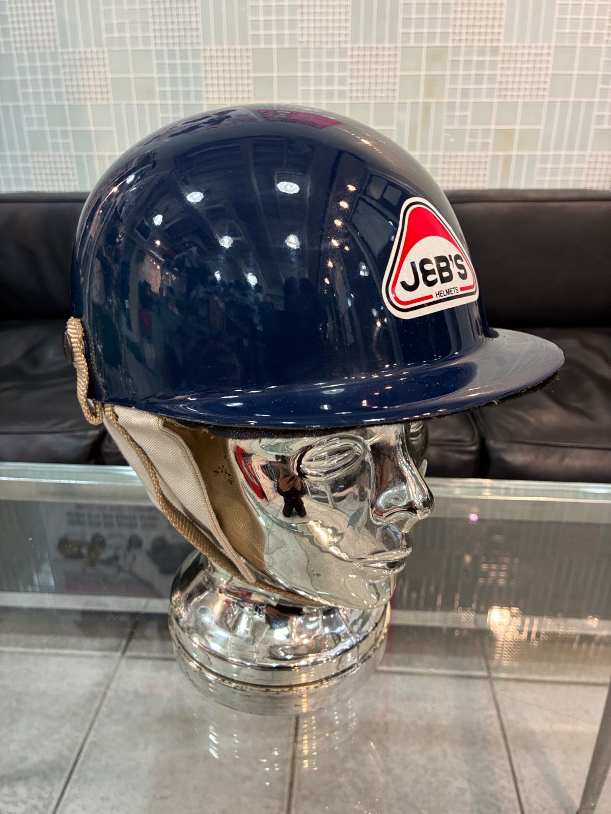 クラシックカーヘルメット JEB S MILLE MIGLIA耳当てキャンバス