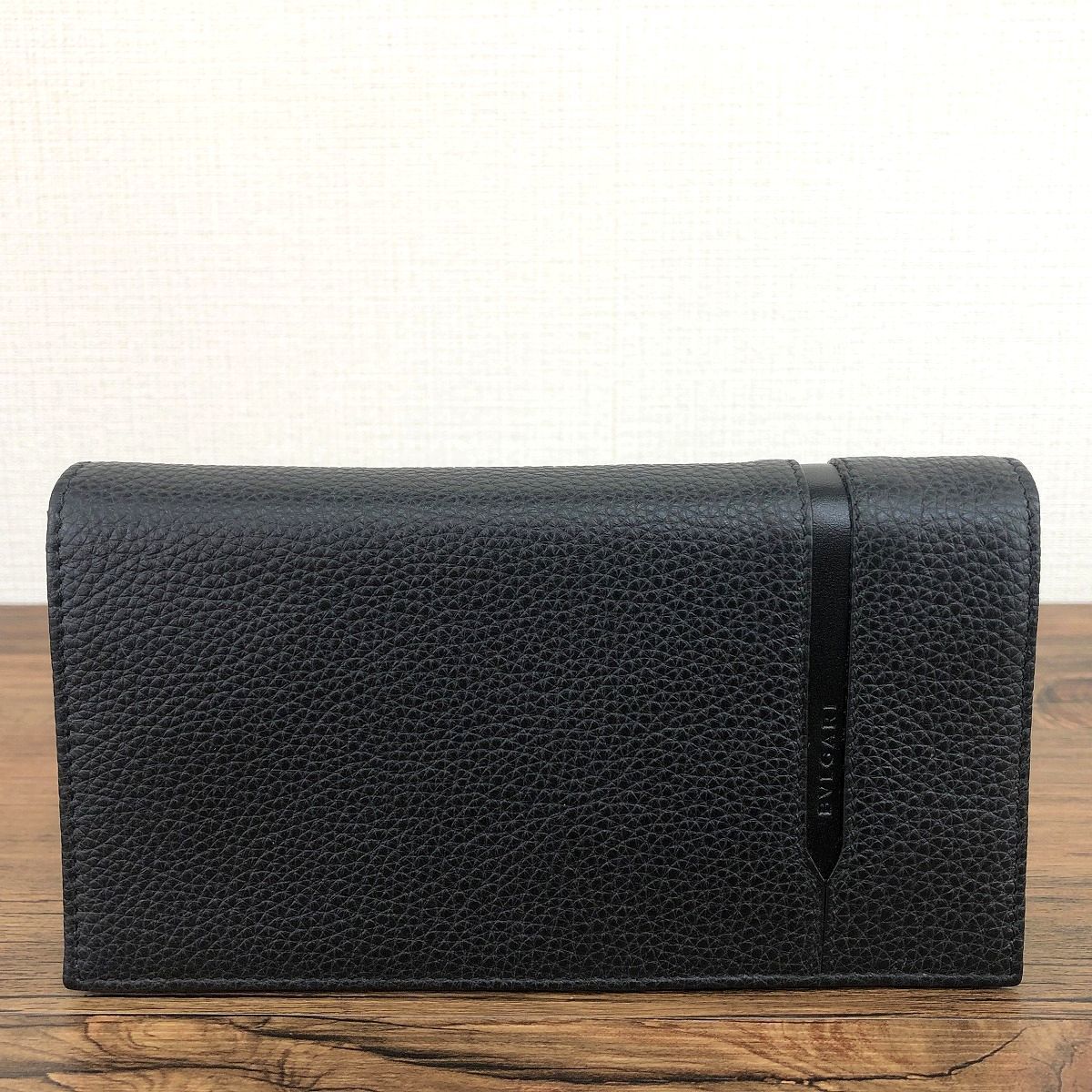 BVLGARI長財布 (ほぼ未使用品) BVLGARI ブラック レザー 長財布（新品・未使用）