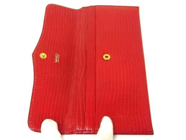 □新品□未使用□ WAKO 和光 ワコー リザード型押しレザー ライン