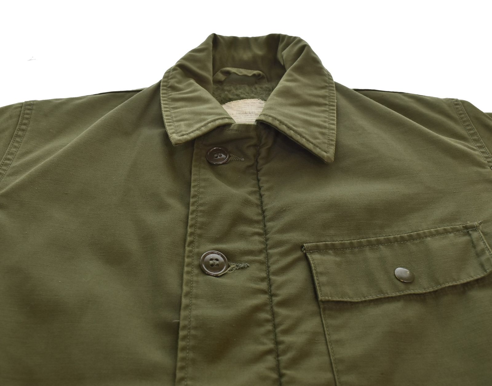 ミリタリー Military 70s 80s USNAVY A-2 DECK JACKET 70 s 80 s アメリカ海軍 デッキジャケット ステンシル ジャケット カーキ Sサイズ 103MT-3354