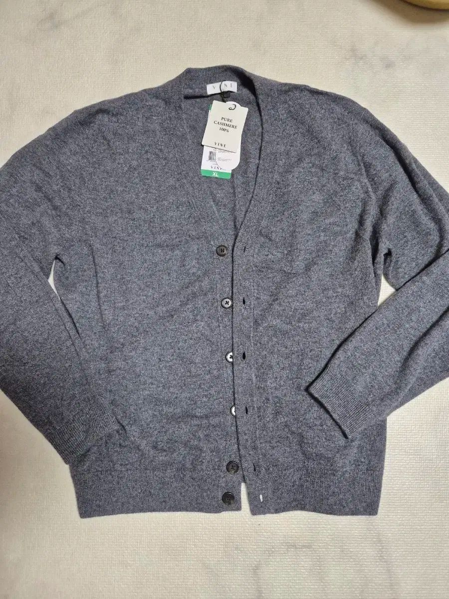 新商品 カシミヤ グレー カーディガン XL