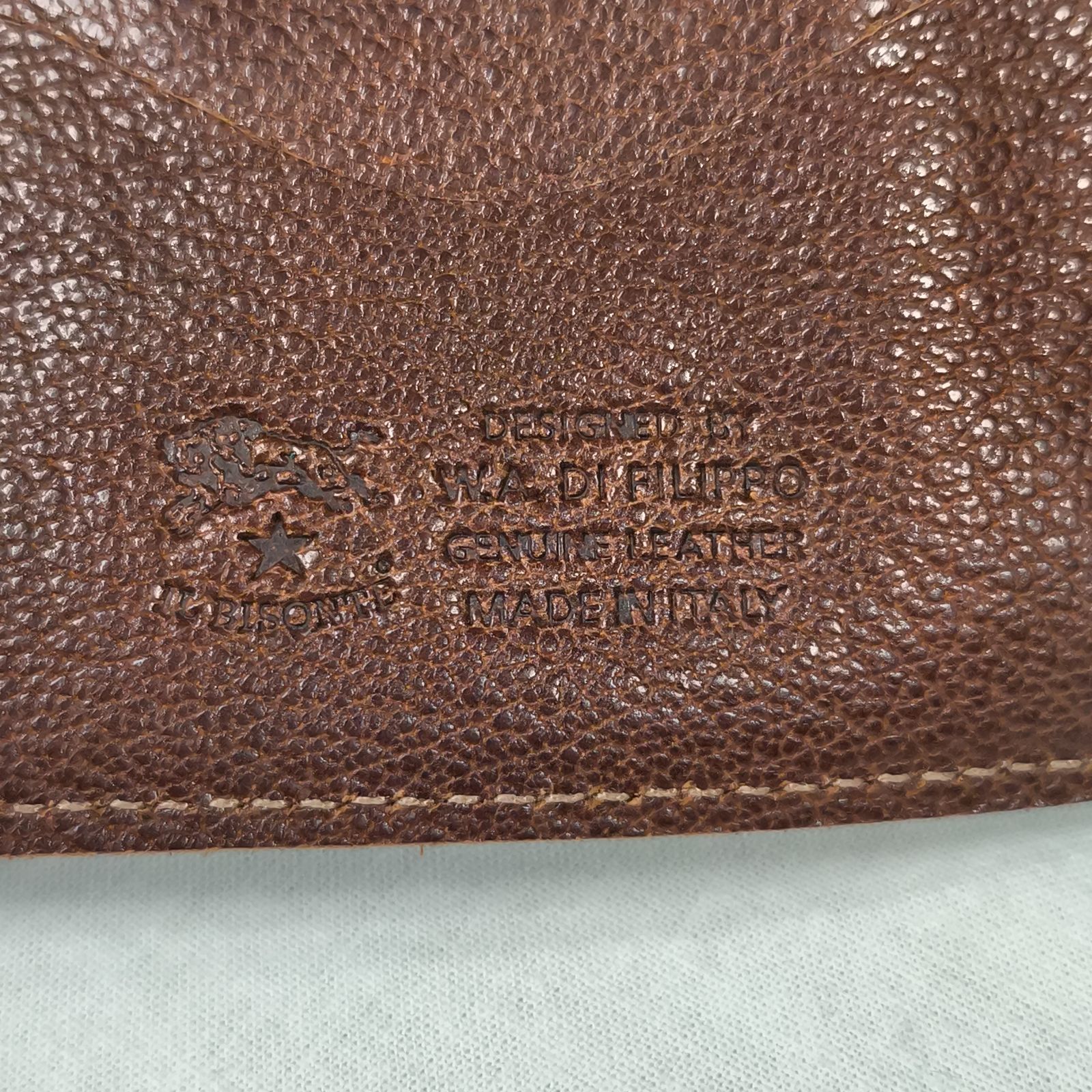  IL BISONTE イルビゾンテ 三つ折り財布 コンパクト ダークブラウン 三つ折り財布 折り財布