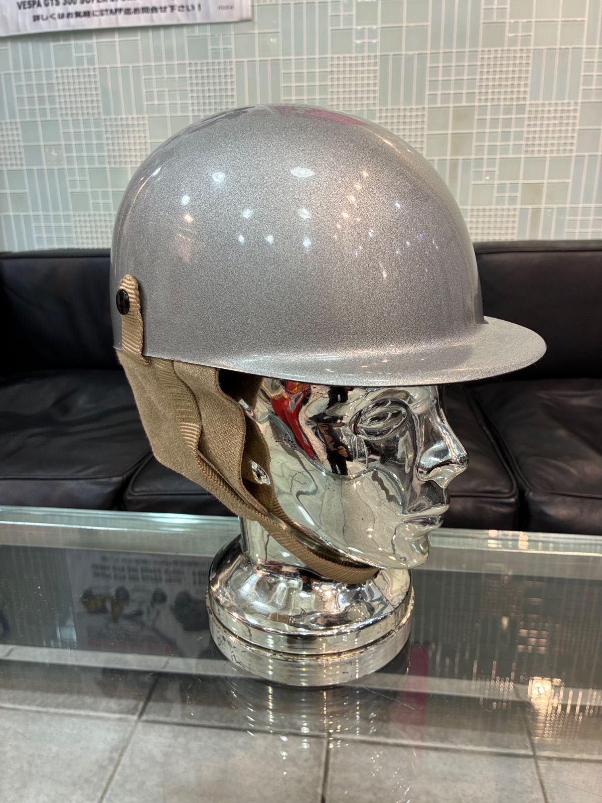 クラシックカーヘルメット JEB S MILLE MILLE耳当てキャンバス