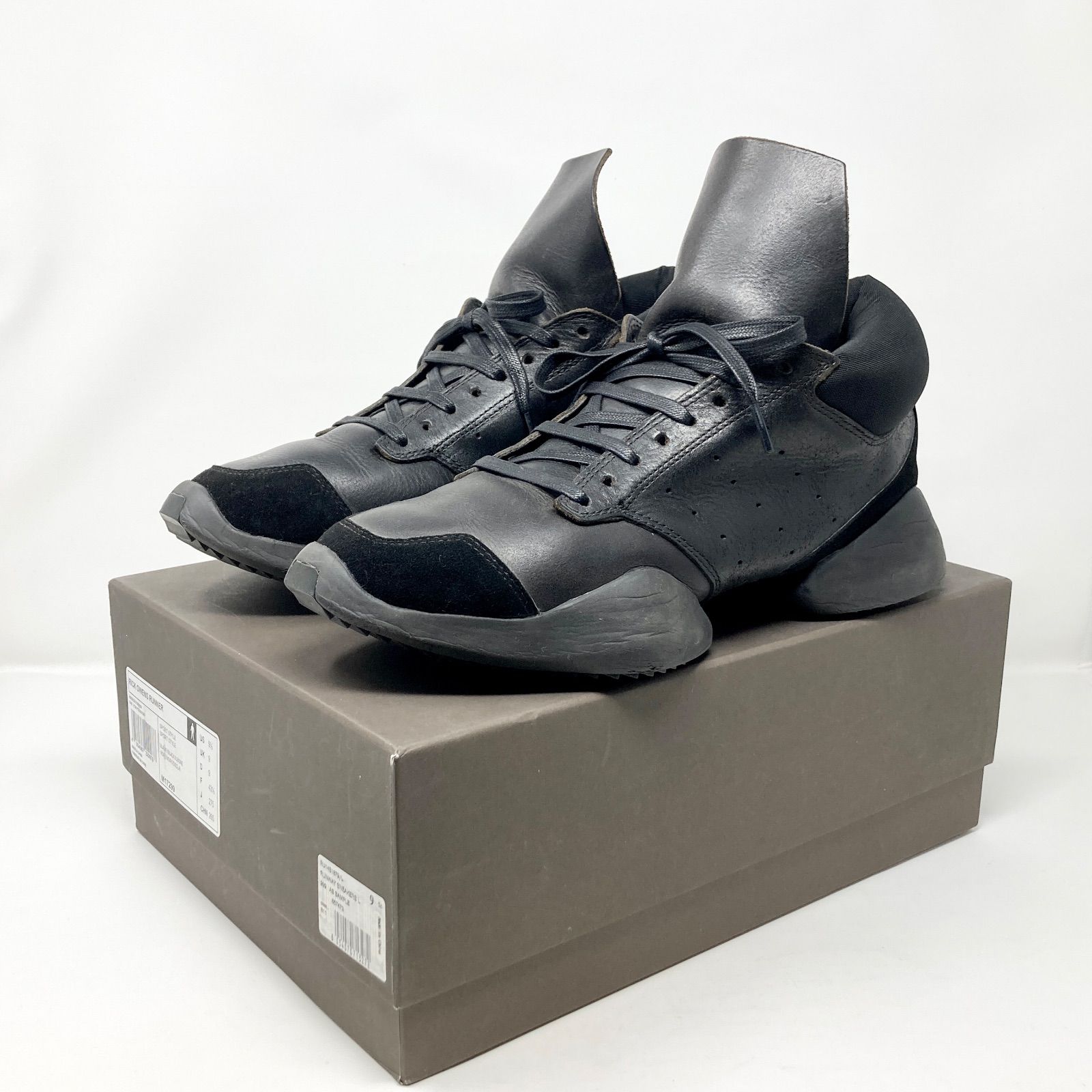 ファーストモデル US9.5 27.5cm ADIDAS RICK OWENS RUNNER BLACK M17299 リックオウエンス ランナー アディダス ファーストモデル