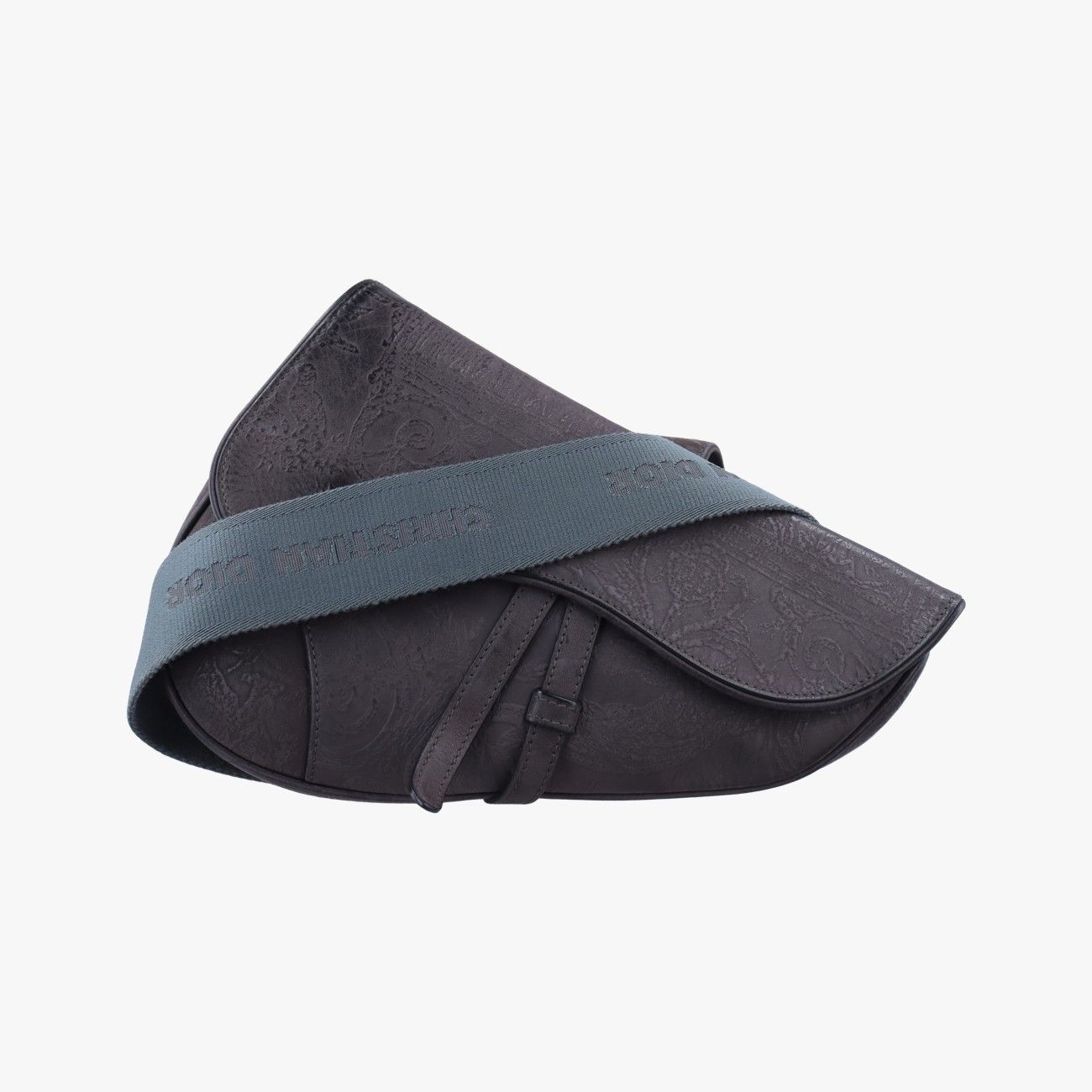 クリスチャンディオールChristian Diorサドル グレー レザー 29-BO-0169