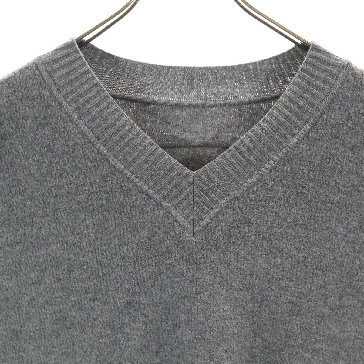 未着用 ADORE アドーア ニット セーター 38 グレー 美品 未使用 ADORE アドーア 日本製 長袖 Vネック セーター 38 グレー