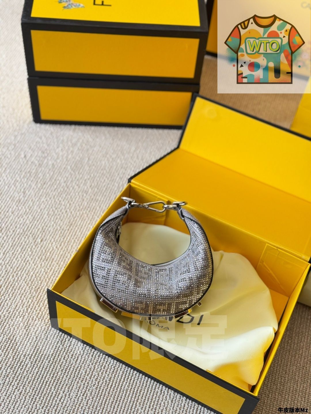 今日 Fendi New Denim Crescent Bag フェンディ ニュー デニム クレセント バッグ-WTO輸入1