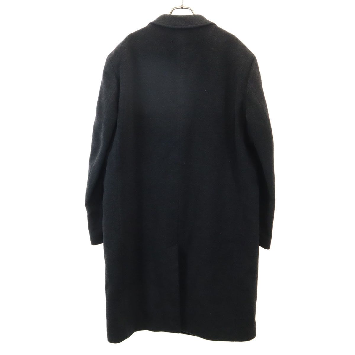 agnes b. homme アニエスベーオム フランス製 メルトン チェスターコート 3 チャコールグレー メンズ 古着