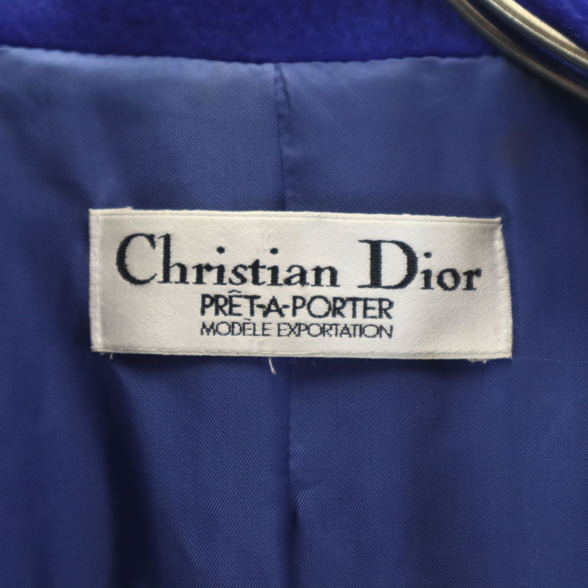 ヴィンテージ☆クリスチャンディオール☆プレタポルテ☆ウールコート☆ロイヤルブルー Christian Dior PRET-A-PORTER クリスチャンディオール プレタポルテ