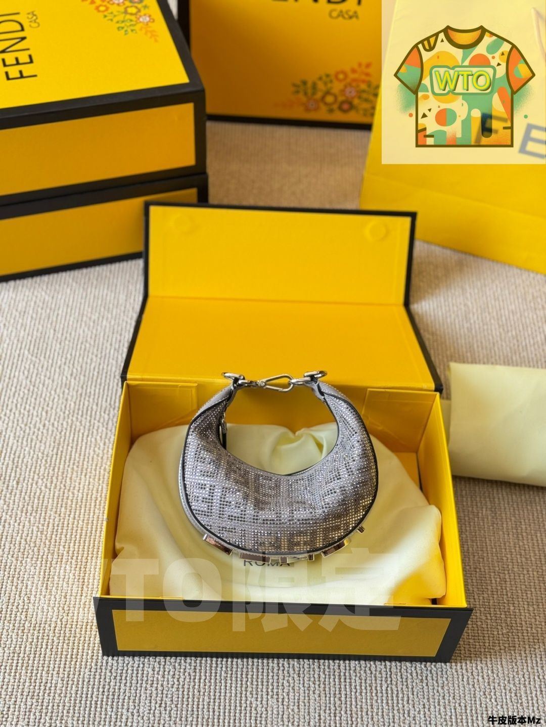 今日 Fendi New Denim Crescent Bag フェンディ ニュー デニム クレセント バッグ-WTO輸入1