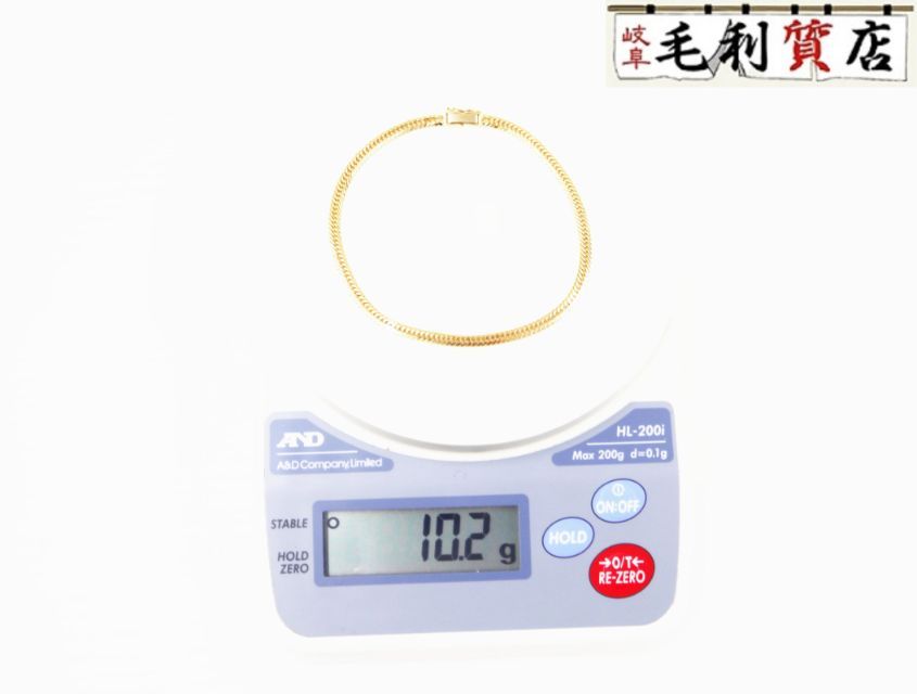 K18 キヘイ 喜平 アンクレット 8面トリプル 10.2g 8メントリプル 18金 イエローゴールド 750 YG ジュエリー