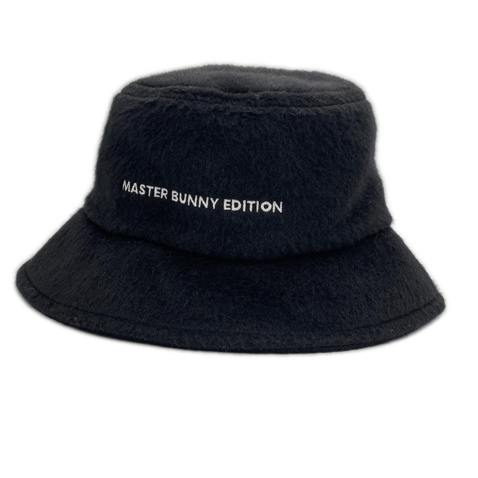 マスターバニーエディション MASTER BUNNY EDITION バケットハット フリー ブラック 刺しゅうロゴ ボア