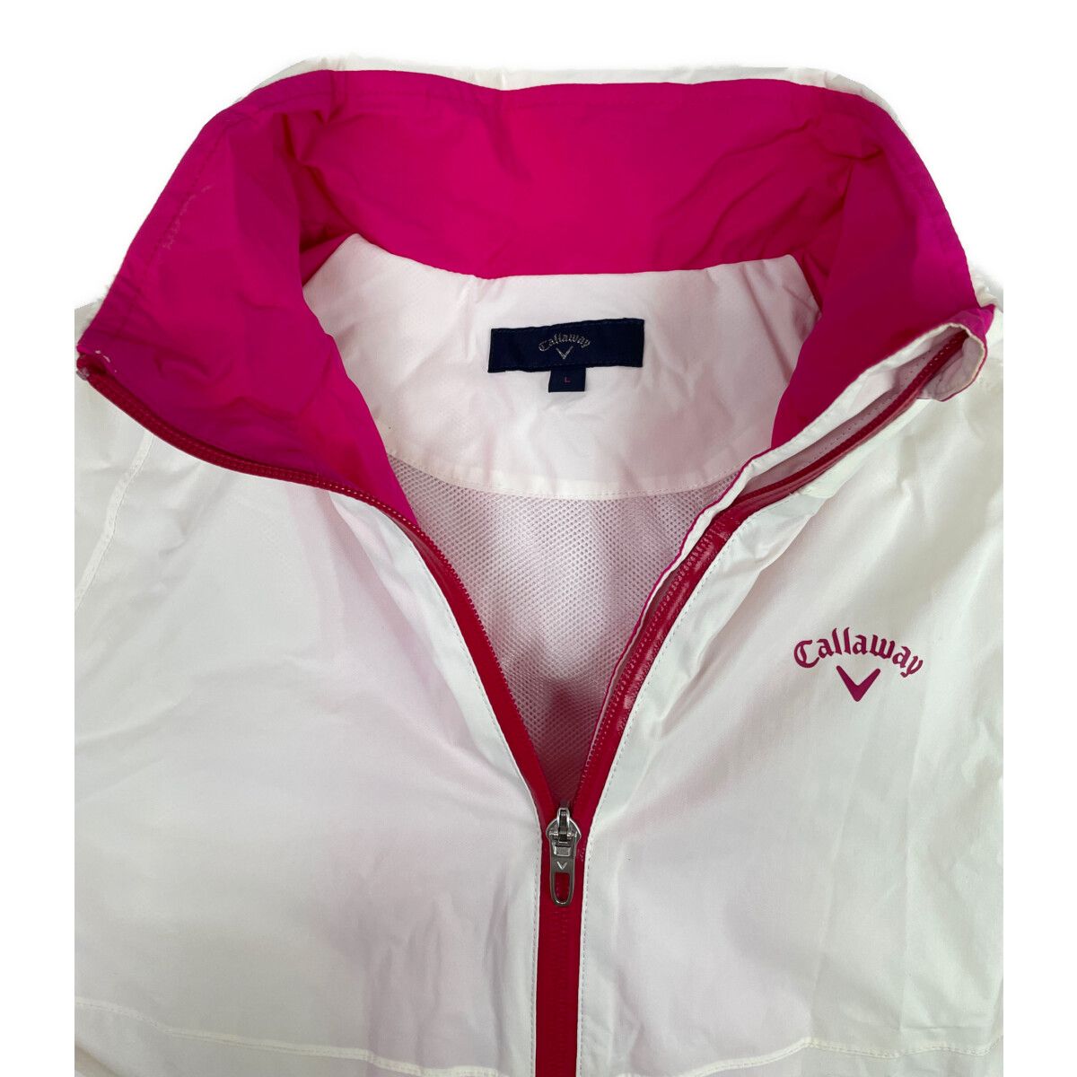 新品ダグ付きBEAMSゴルフ撥水ロングパンツ防水防風保温レインウェア白L