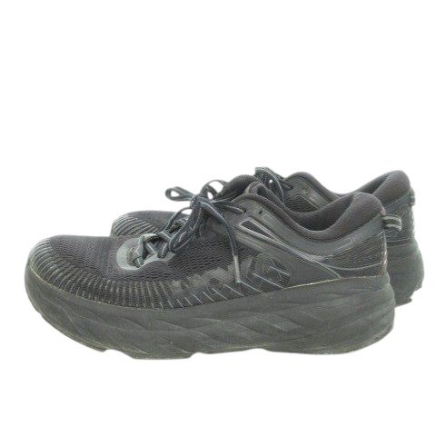 ホカオネオネ HOKA ONE ONE M BONDI 7 ランニングシューズ スニーカー ローカット レースアップ メッシュ ロゴ 25cm 黒 ブラック MN7 GY01