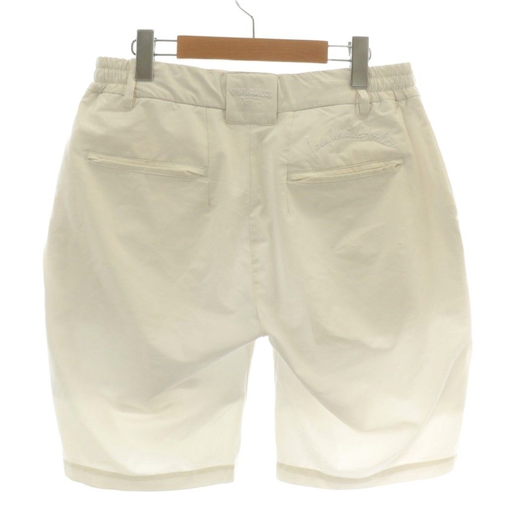 ウノピュウノウグァーレトレ リラックス 1PIU1UGUALE3 RELAX ショートパンツ ハーフパンツ 裏地メッシュ ジップフライ ロゴ 刺繍 M 白 ホワイト XZ GY01