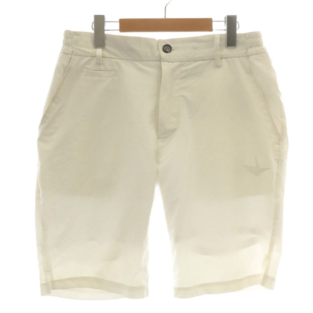 ウノピュウノウグァーレトレ リラックス RELAX ショートパンツ ハーフパンツ 裏地メッシュ ジップフライ ロゴ 刺繍 M 白 ホワイト XZ GY 01