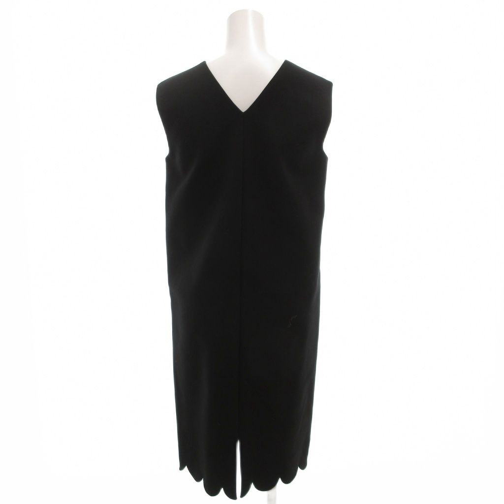 ヨーコチャン YOKO CHAN ノースリーブワンピース ひざ丈 Vネック