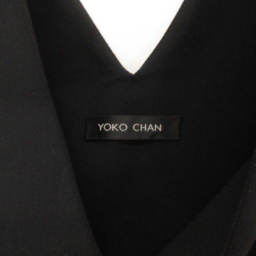 YOKO CHAN ノースリーブひざ丈ワンピース ヨーコチャン ノースリーブ コクーン ワンピース ひざ丈 ブラック