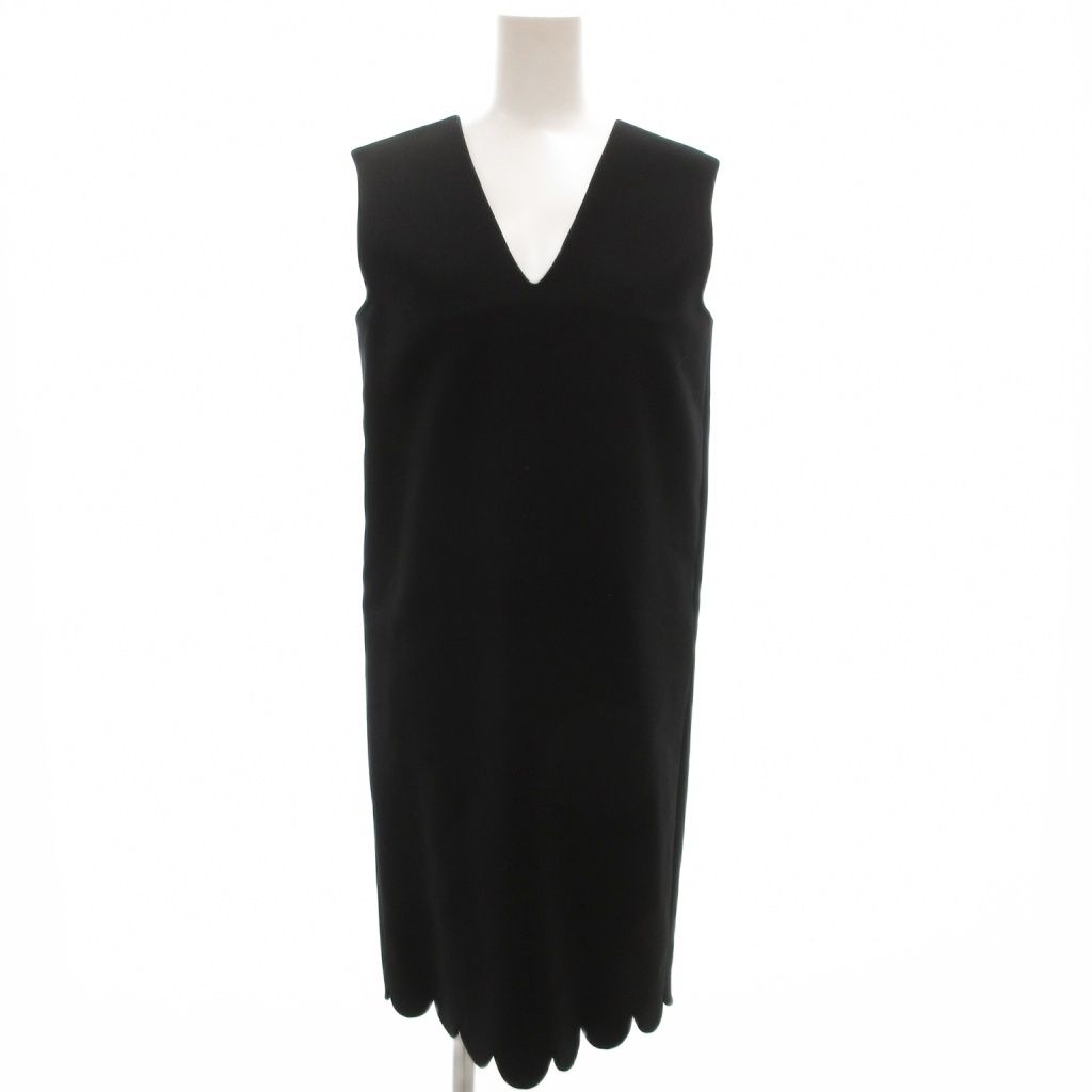 ヨーコチャン YOKO CHAN ノースリーブワンピース ひざ丈 Vネック