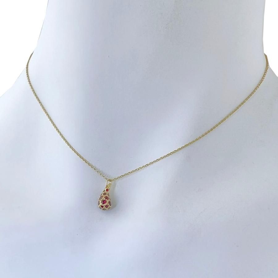 TIFFANY＆Co. ティファニー ネックレス ティアドロップ ルビー ヴィンテージ K 18 YG 750 エルサ ペレッティ イエローゴールド