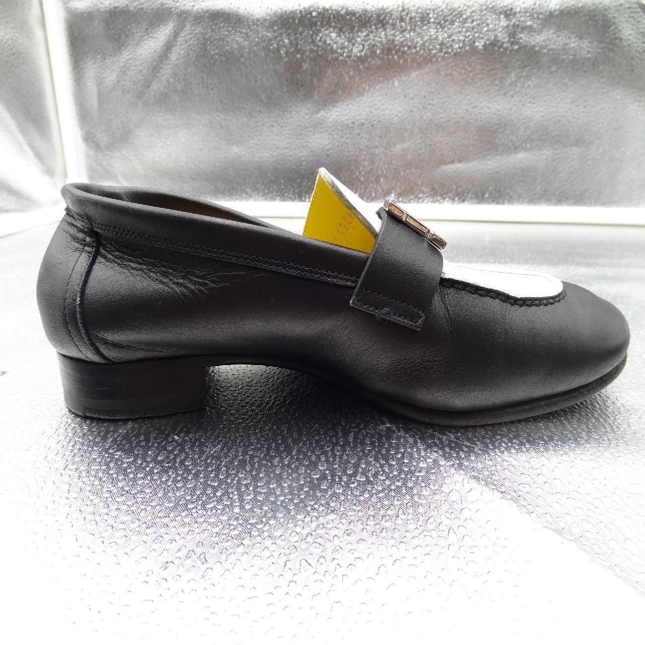 HERMES エルメス コンスタンス レザー ローファー Hロゴ ブラック