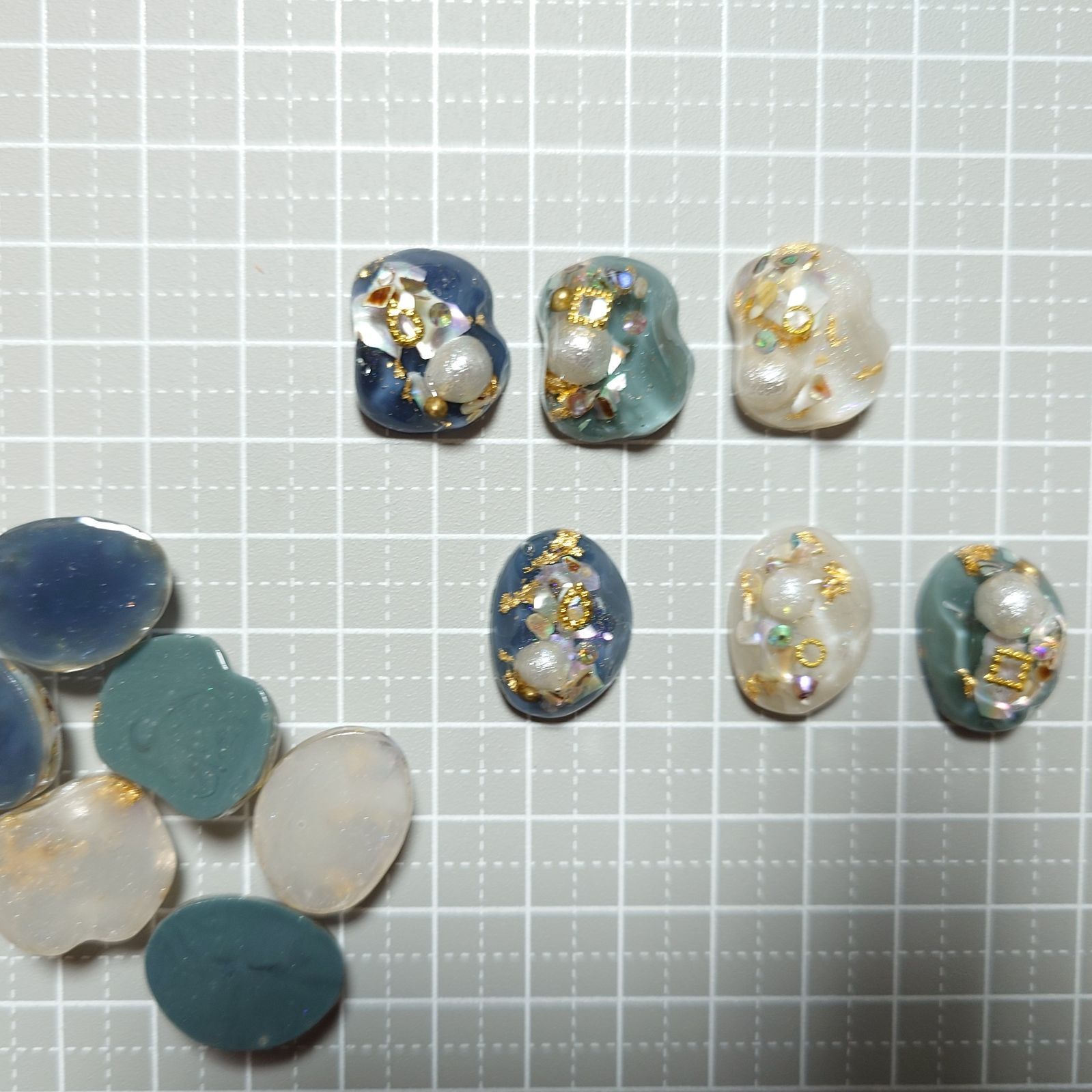 海デザイン カボション 海デザイン カボション レジン パーツ 4個セット シェル 海 【公式通販】