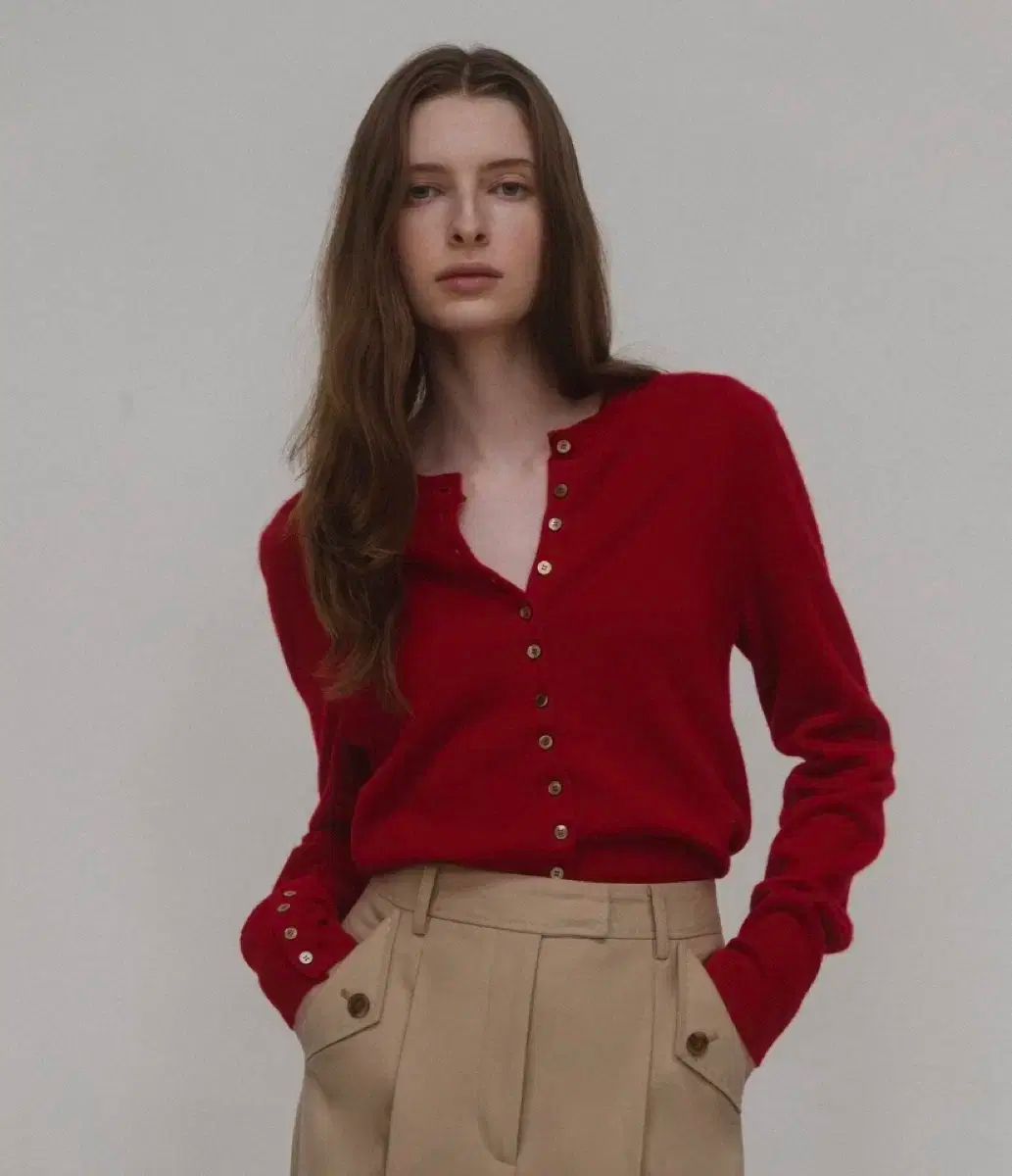 エルボーン カシミア L カーディガン