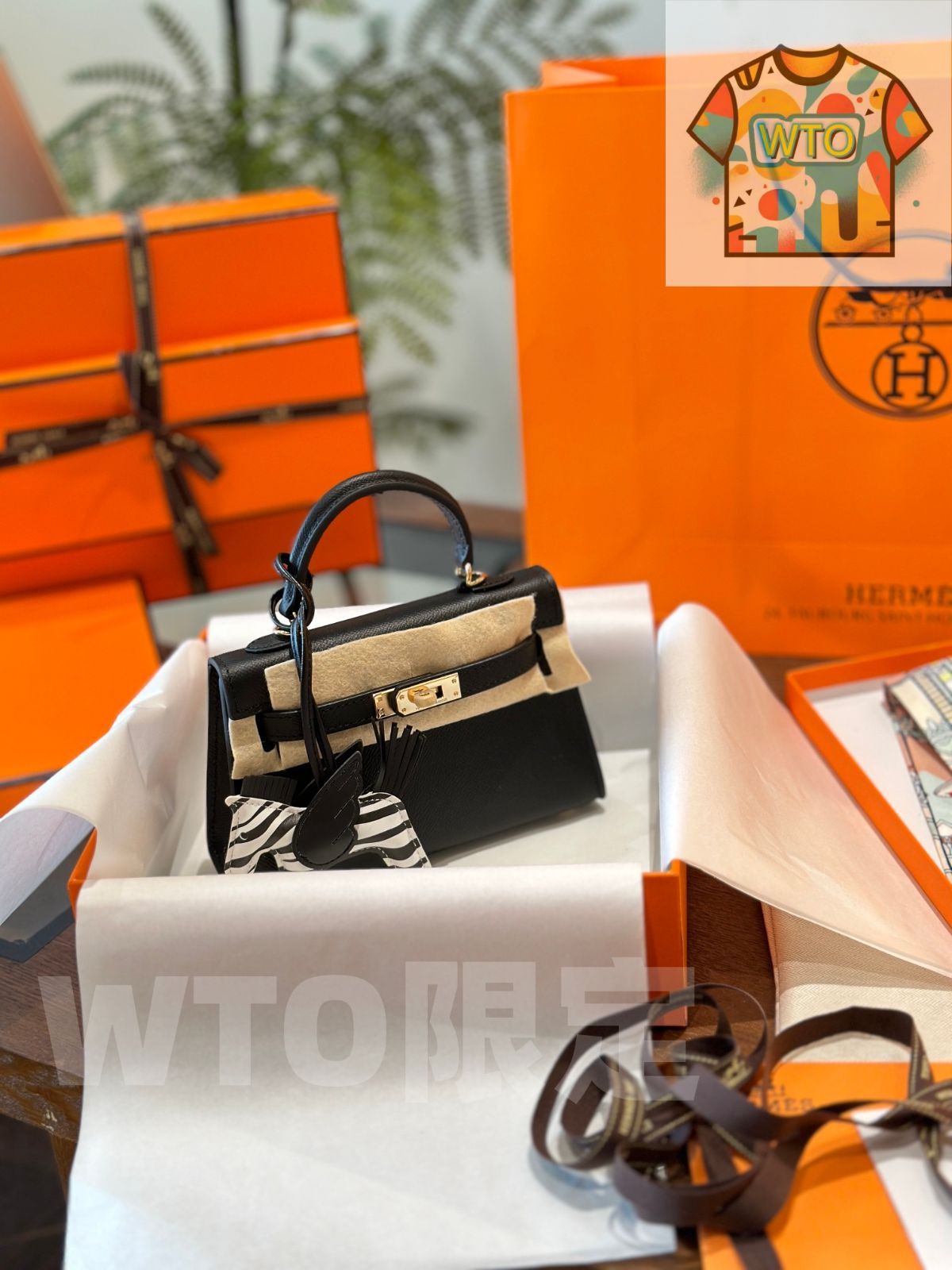 WTO通販 Herm s Mini Kelly 2 nd アップグレード レザー バッグ フルパッケージ付き -WTO輸入-VYX 94