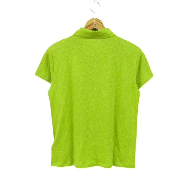 ジェスティックフィラチュール ポロシャツ トップス 半袖 リネン レディース 1サイズ 黄緑 Majestic Filatures