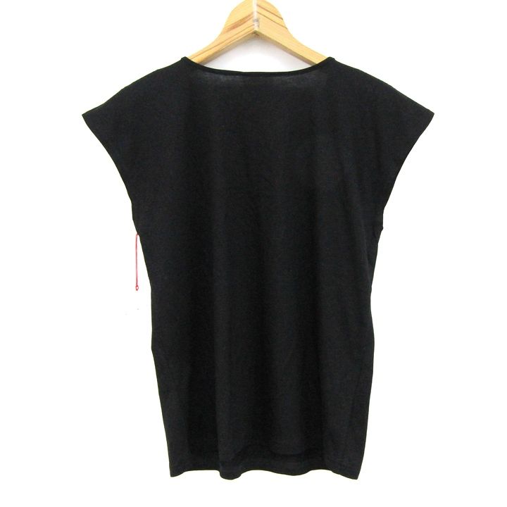 ユーバイウンガロ 半袖Tシャツ トップス フレンチスリーブ ビジュー レディース Mサイズ ブラック U by ungaro